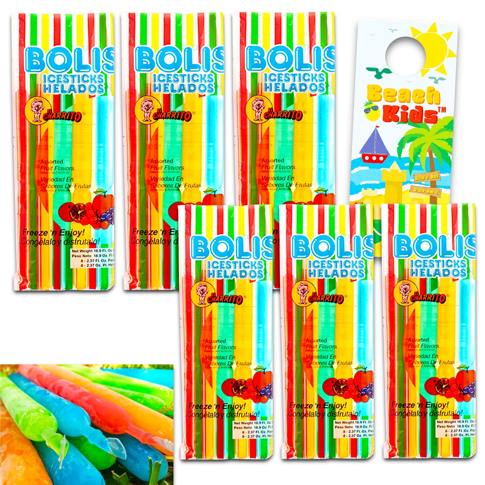 Amazon.com: Bolis Freezer Pops Multi Pack - 6 Packs of Bolis